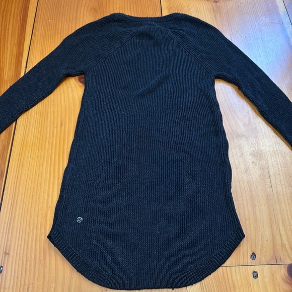 LULULEMON Cabin Yogi Long Sleeve Heathered Dark Grey Cashmere Boolux - Picture 2 of 8